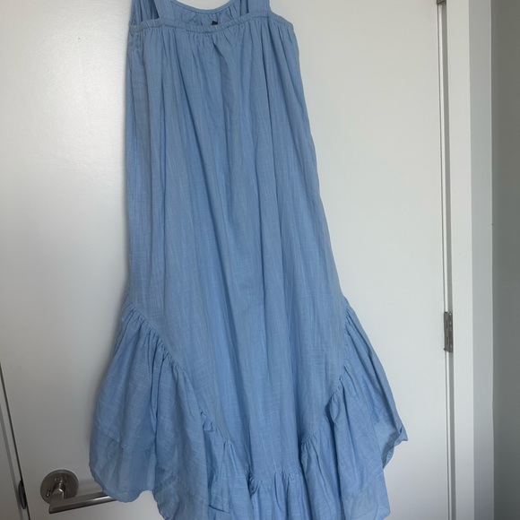 LORNA LUXE BLUE 'PADIERNA' GRADUATED HEM TRAPEZE DRESS - High Low Dress - Picture 9 of 13